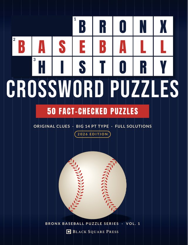 Cover of Bronx Baseball History Crossword Puzzles